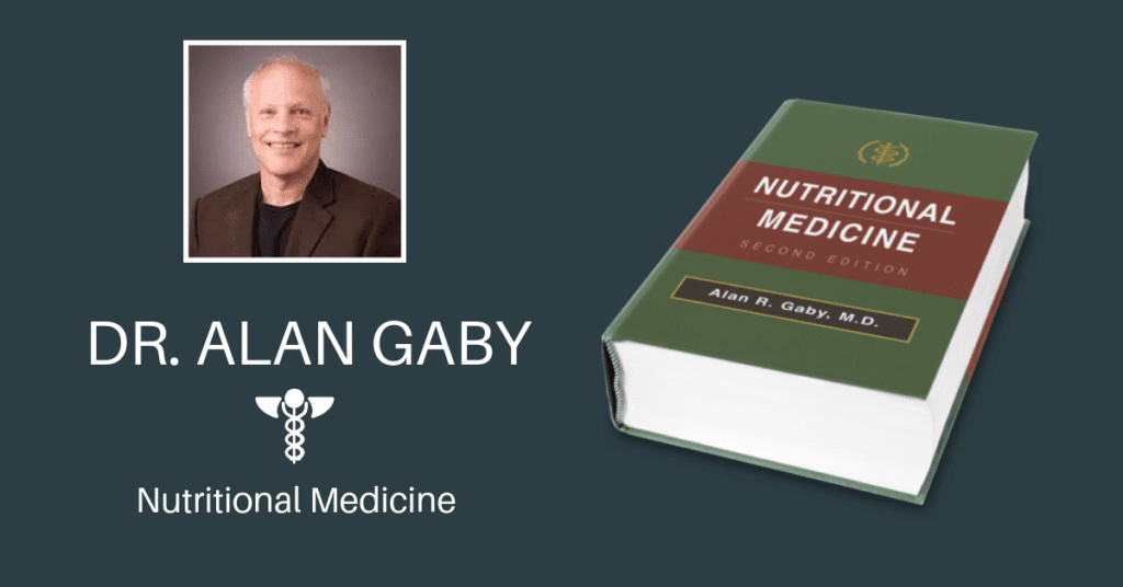 Dr. Alan Gaby with book Nutritional Medicine